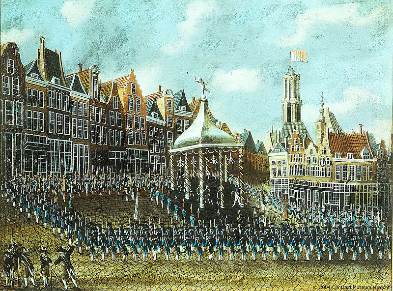 Beëdiging van het regeringsreglement op de Neude te Utrecht op 12 oktober 1786 (bron: Wikipedia)